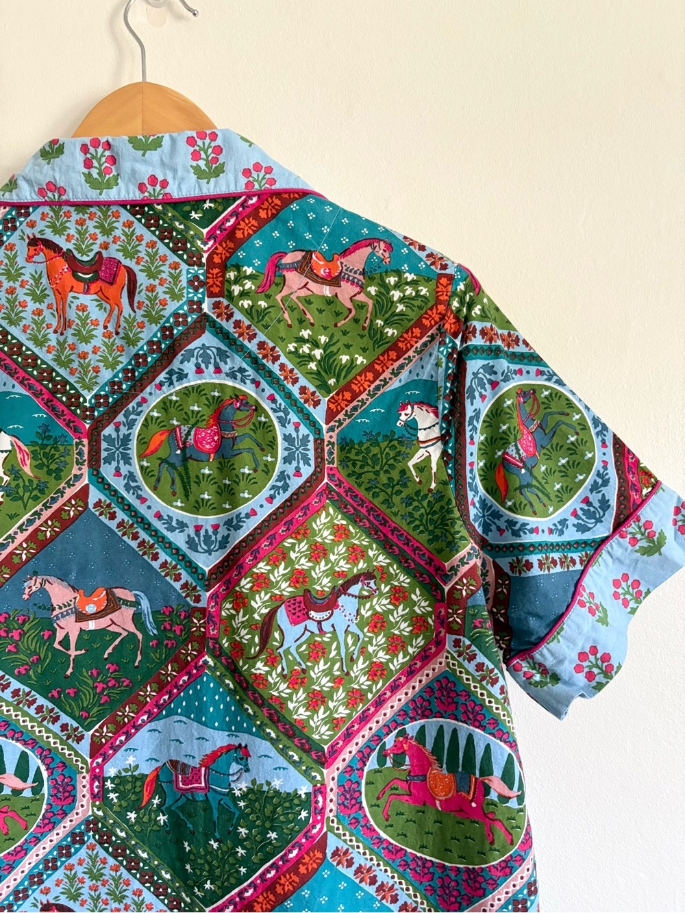 Printfresh Organic Cotton Short PJ Set in High Horse - Picture 7 of 12